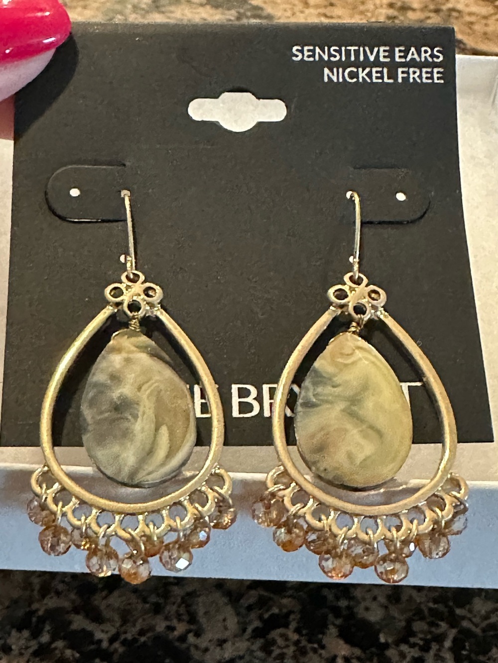 Lane Bryant Sensitive Ears Nickel Free chandelier teardrop earrings NWT